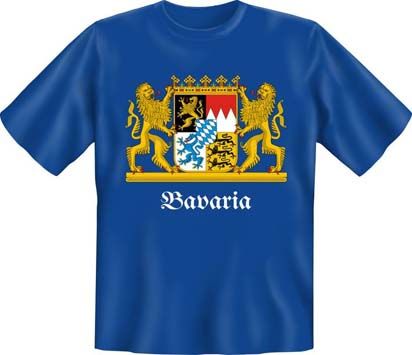 Trachtenshirt Wappen Bavaria blau T-Shirt