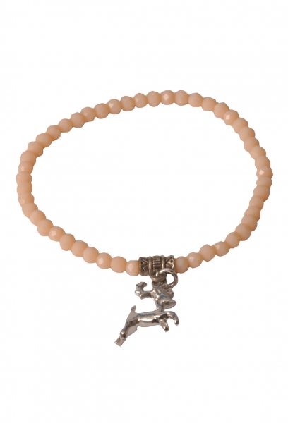 Trachten Armband Pinzberg Kristall Hirsch apricot Wolkenweiß