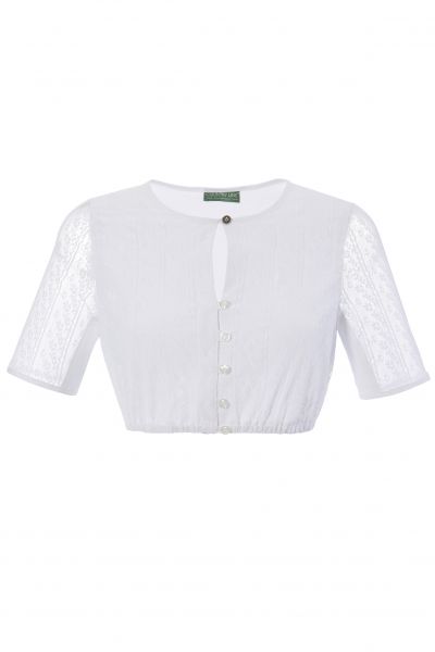 Dirndlbluse Wurms weiß Spitze Country Line