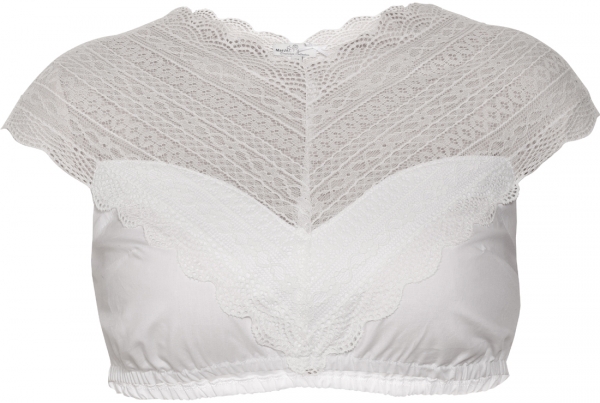 Dirndlbluse Carola-Finja offwhite creme hochgeschlossen Spitze Marjo