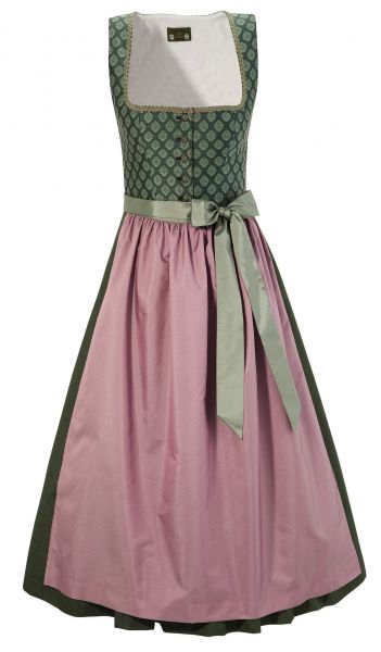 B-Ware / 2. Wahl - Dirndl midi 70cm Obstädt grün rosa Love Nature