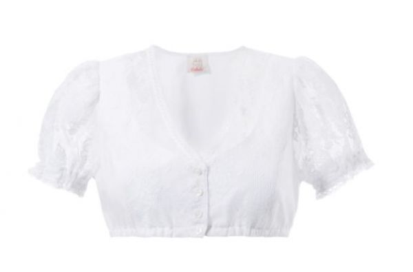 B-Ware / 2. Wahl - Dirndlbluse Schäflohe weiß Naber Collections