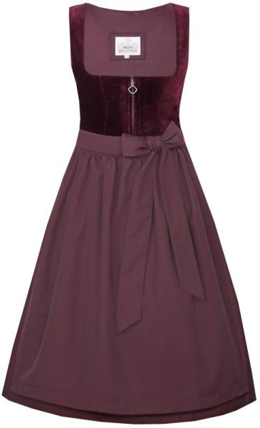 Dirndl midi 70cm Kirchham bordeaux Marjo