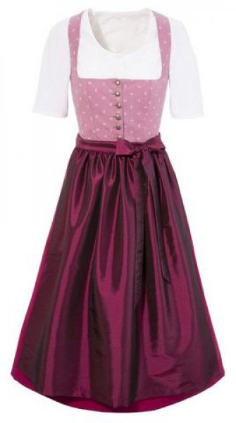 Dirndl Set 3-tlg. midi 70cm Stelzenmühle pink rosa Naber