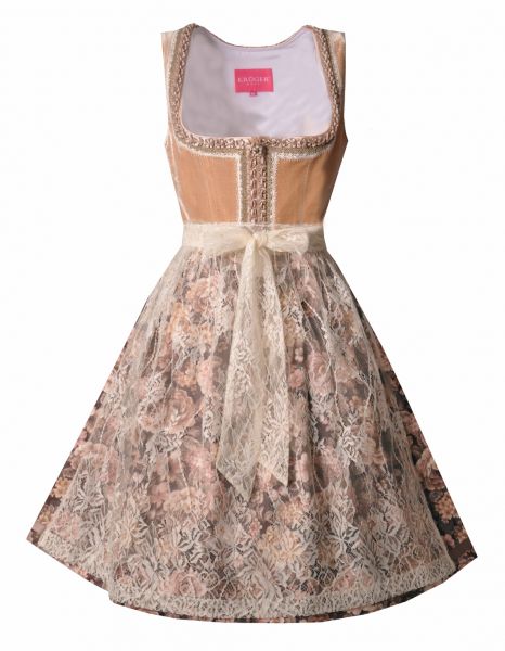 Dirndl mini 50 cm Schickanöd beige braun Krüger Madl