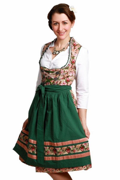 Dirndl midi 60 cm Emtmannsberg rosa geblümt Fuchs