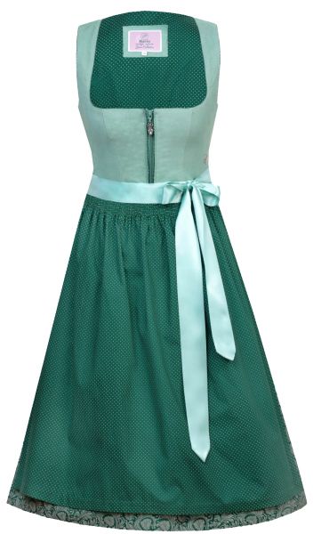 Dirndl midi 65 cm Conny flaschengrün grün petrol Cord Baumwolldirndl Marjo