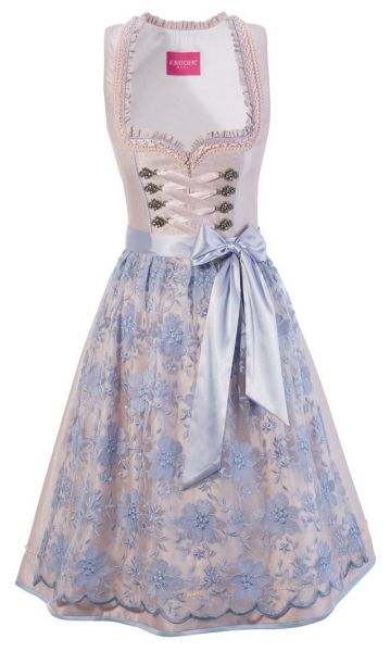 Dirndl midi 60 cm Joali rosa hellblau blau Krüger Madl
