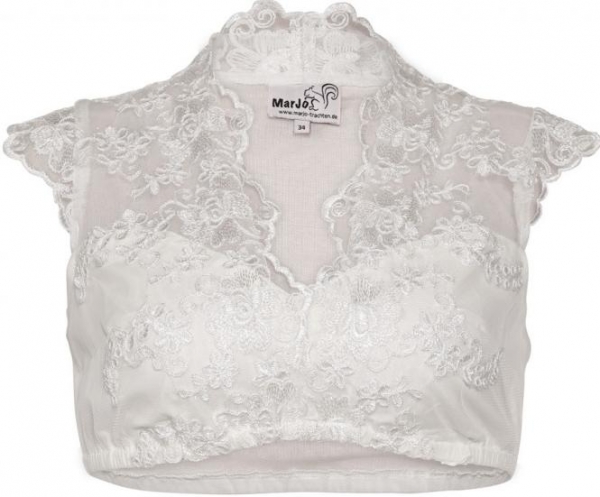 Dirndlbluse Nediva-Elvira offwhite Flügelarm Spitze Marjo
