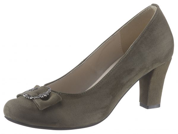 Trachten Pumps Halmsried khaki Hirschkogel