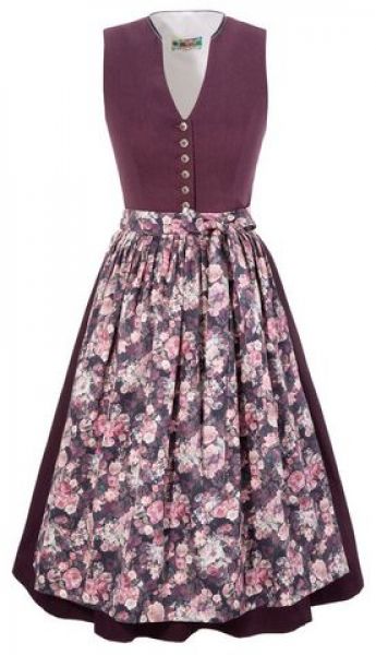 Dirndl midi 68cm Lukasöd brombeere Rosen Berwin & Wolff