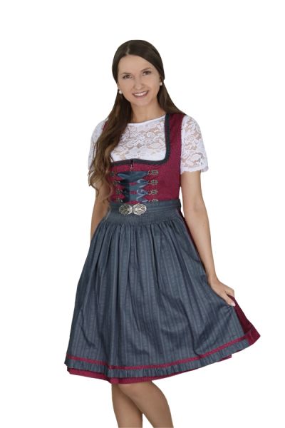 Dirndl midi 60 cm Althegnenberg beere grau Fuchs