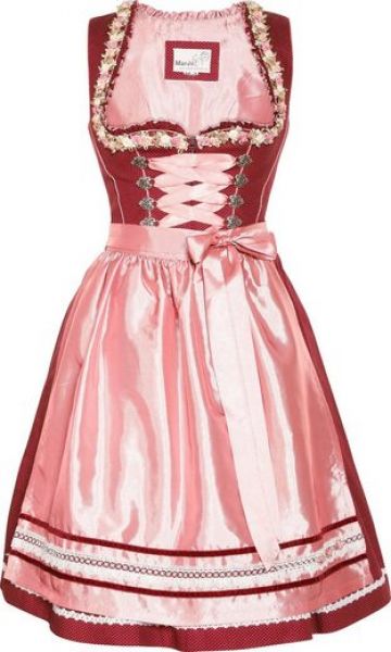 B-Ware / 2. Wahl - Dirndl mini 55 cm Fomella beere rosa Marjo