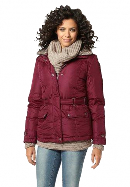 Damen Daunenjacke Winterjacke kurz Tremmersdorf bordeaux rot weinrot Boysen's