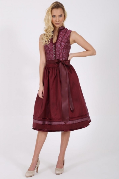 Dirndl Sabrina midi 70 cm rot bordeaux Krüger