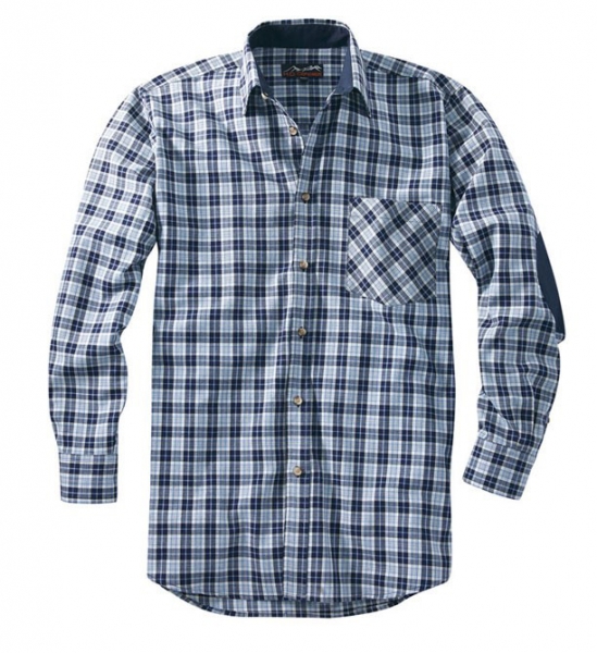 Jagd Hemd Worker Hemd Forst Hemd Langarm Karo Blau