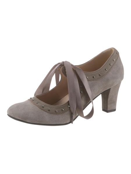B-Ware / 2. Wahl - Trachten Pumps Oberschneitbach taupe braun Hirschkogel