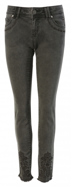 Trachtenjeans Lina dunkelgrau lang Hangowear