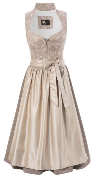 Dirndl midi 64cm Nikita gold beige Trachten Deiser