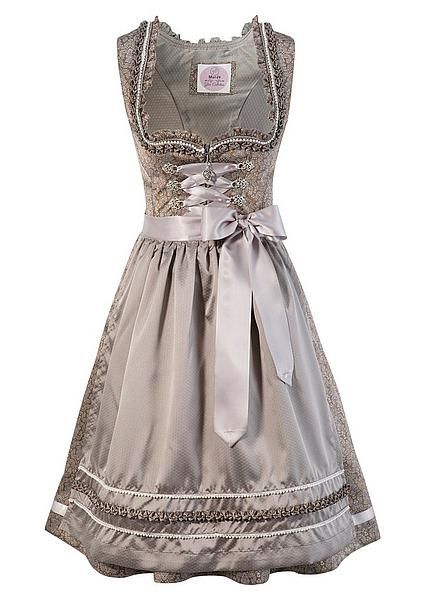 B-Ware / 2. Wahl Dirndl mini 58 cm Numa schoko grau Marjo