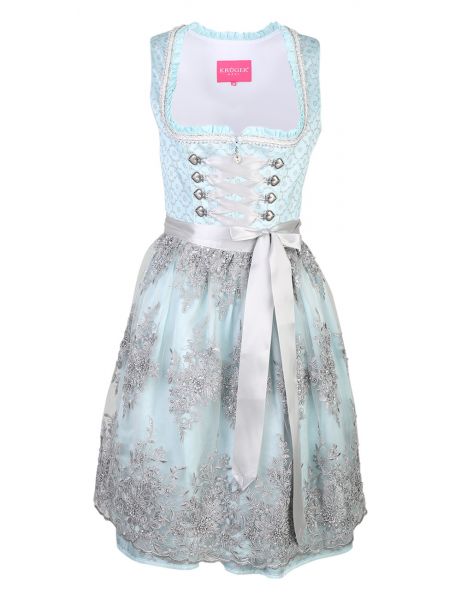 B-Ware / 2. Wahl - Dirndl midi 60 cm Tiffany türkis silber Krüger MADL