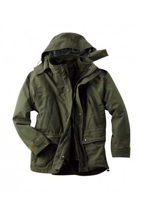 Jägerjacke Forstjacke Parka Bush oliv 3in1