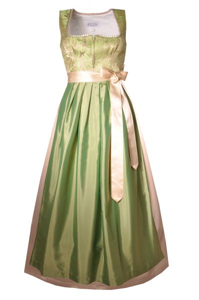 Dirndl Designerdirndl lang 92cm Kleinhelfendorf grün beige Hannah Collection