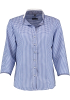 Trachtenbluse Hütten blau 7/8 Arm OS Trachten Trachtenbluse Hütten blau 7/8 Arm OS Trachten