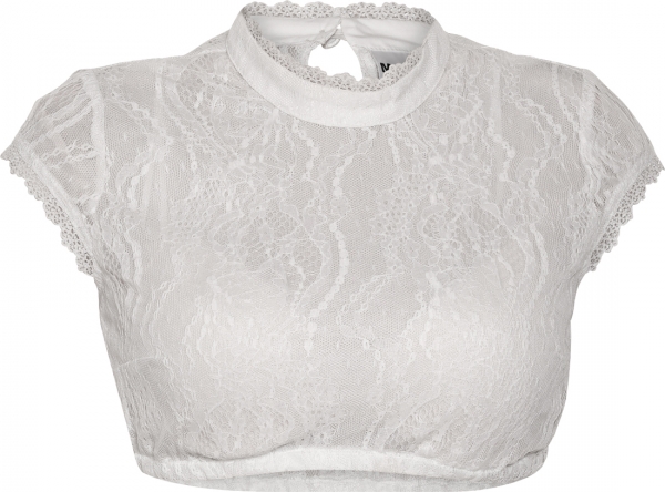 Dirndlbluse Felicia-Dali I Spitzenkragen hochgeschlossen off white Spitze Marjo