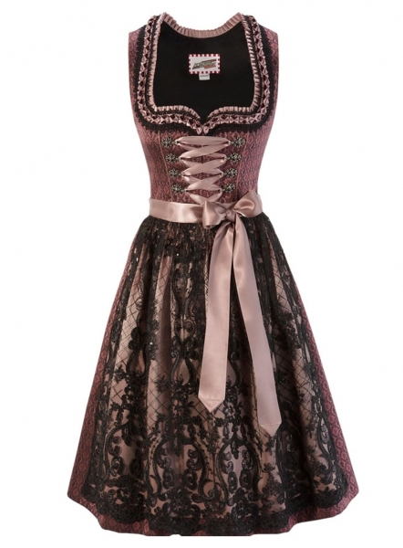 B-Ware / 2. Wahl - Dirndl midi 60 cm bordeaux Andreas Gabalier Kollektion by Krüger