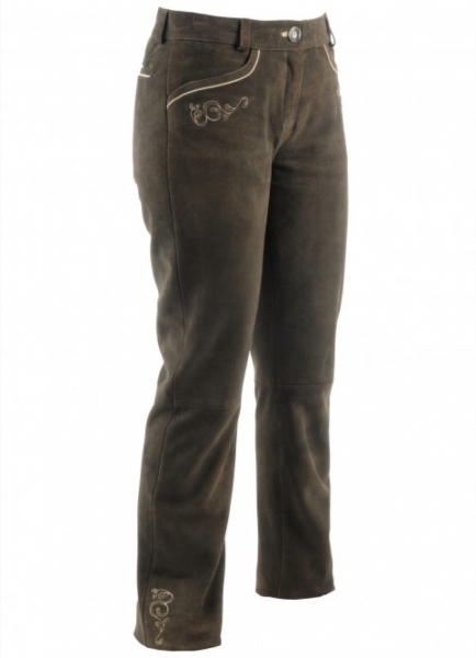 Lederhose lang Gulja Ziege nougat-braun Spieth & Wensky