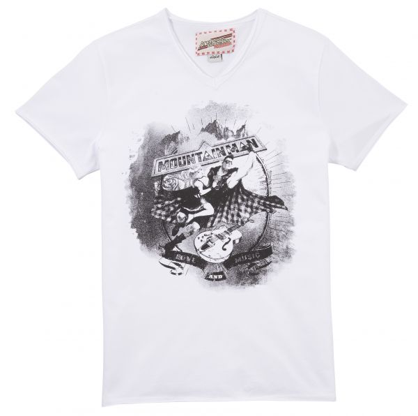 Trachtenshirt weiß Mountainman Andreas Gabalier Kollektion