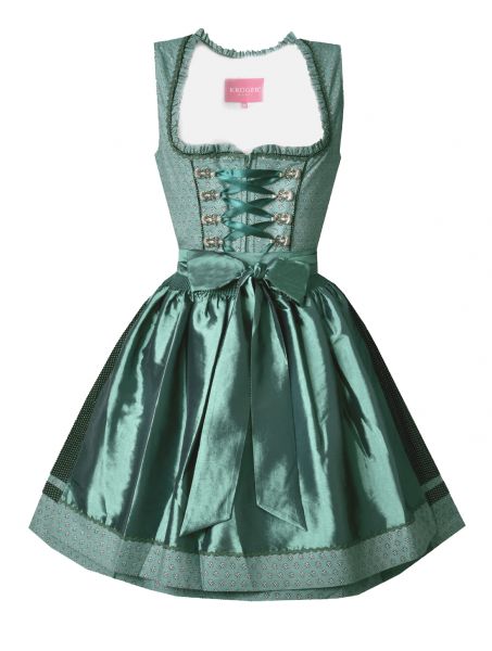 Dirndl mini 50 cm Tannermann grün schwarz Krüger