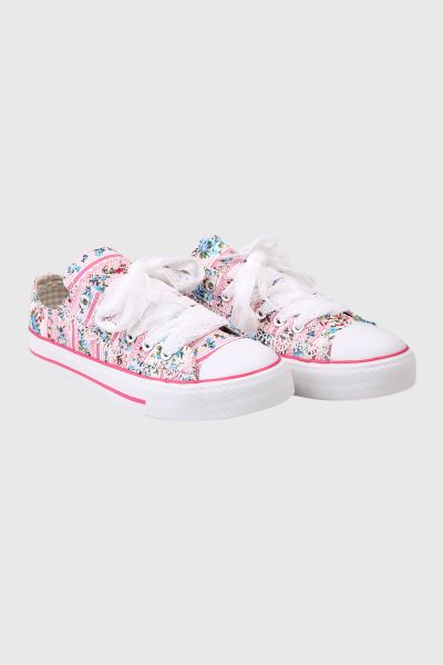 Sneaker Flower Power weiß pink gemustert Krüger Madl