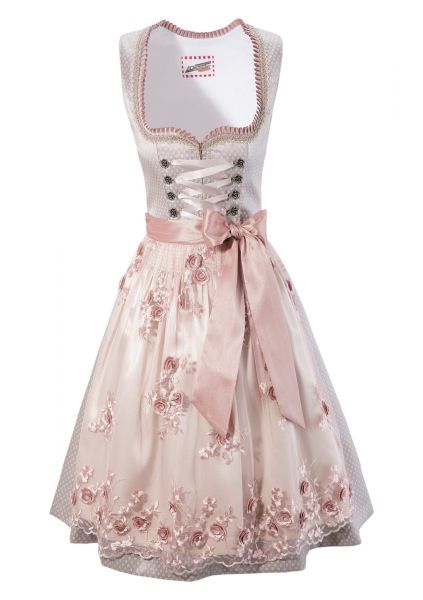 B-Ware / 2. Wahl Dirndl midi 60 cm rosa natur Andreas Gabalier Kollektion by Krüger