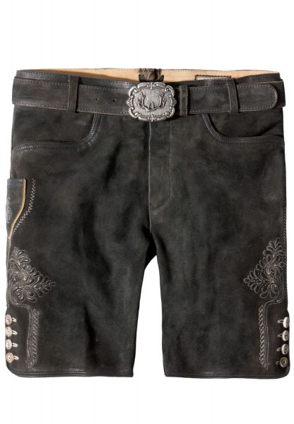 B-Ware / 2. Wahl Lederhose kurz Corbi4 graphit gespeckt Stockerpoint