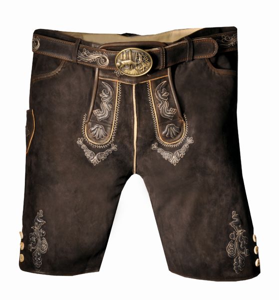 Lederhose kurz Lenkershof rost Gürtel Fuchs