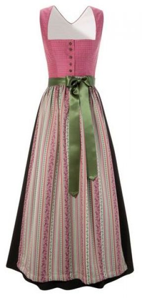 Dirndl Designerdirndl lang 93cm Batterberg beere grün Hannah Collection
