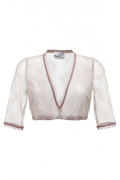 B-Ware / 2. Wahl - Dirndlbluse Frieda-Doro Halbarm blush Spitze Marjo