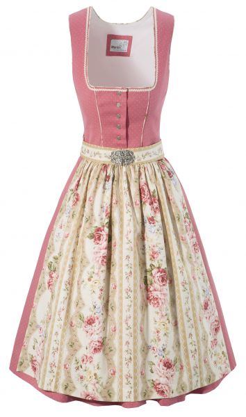 Dirndl midi 58 cm Hinmühl koralle rot Marjo