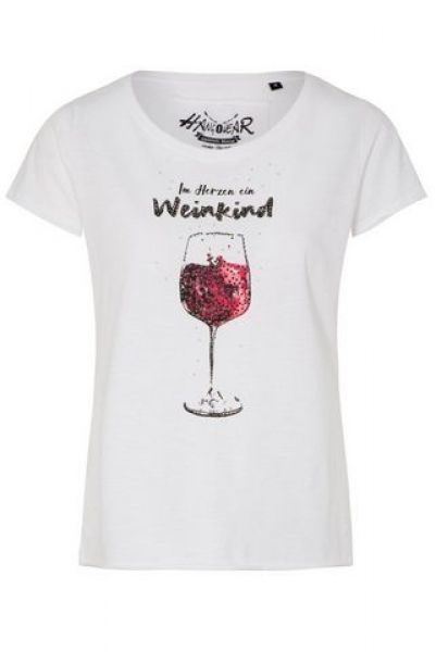 B-Ware / 2. Wahl Trachten T-Shirt Weinkind weiß Hangowear