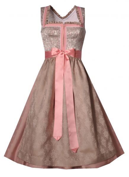 Dirndl midi 63cm Reiperding rosa gold Hannah Collection