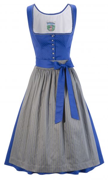 Dirndl midi 70 cm Bara blau grau Turi Landhaus