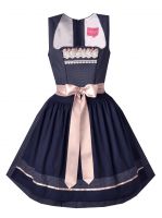 Dirndl mini 50 cm Marina dunkelblau altrosa Krüger Dirndl mini 50 cm Marina dunkelblau altrosa Krüger