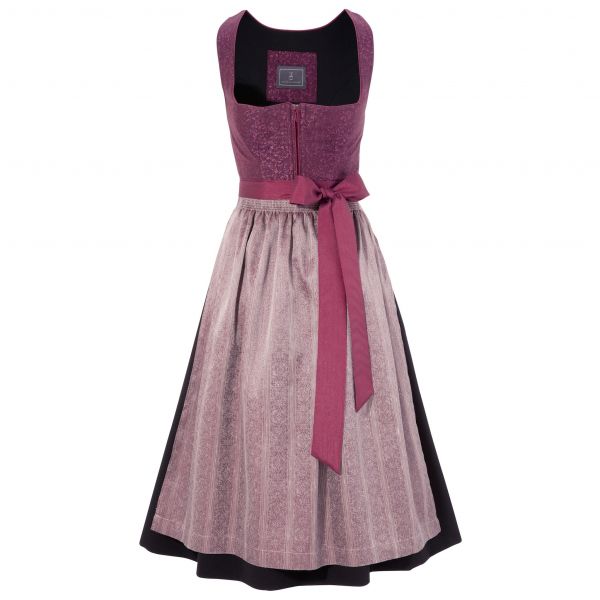 B-Ware / 2. Wahl - Dirndl midi 68cm Hanna beere lila schwarz Trachten Deiser