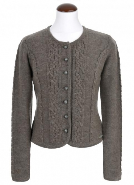 Trachten Strickjacke Trachtenjacke Bonn nuss meliert Merino Spieth & Wensky
