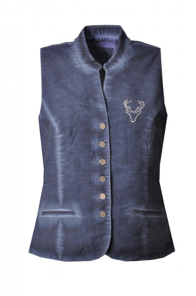 Trachtenweste Lotti blau oilwashed Marjo