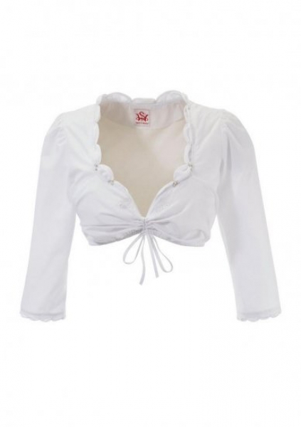 Dirndlbluse Eggolsheim weiß 3/4 Arm Spieth & Wensky
