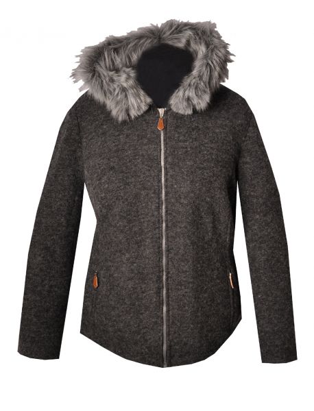 B- Ware / 2. Wahl - Damen Trachten Jacke Sachrang anthrazit MONA