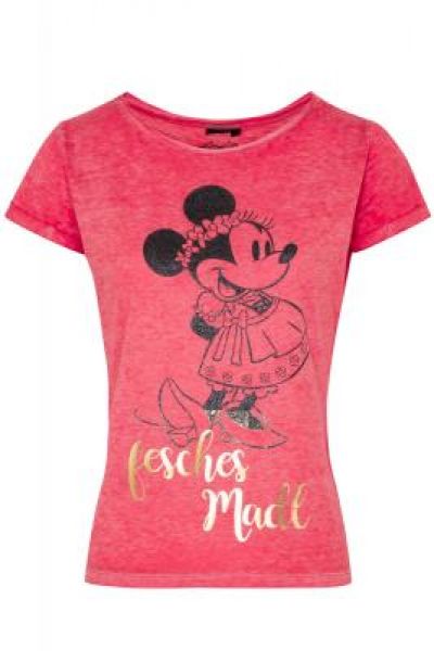 Trachten T-Shirt Damen Minni rot Hangowear